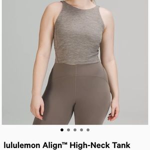 NWT Lululemon align high neck tank 6 Heathered Rover/ grey